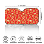 Xmas Gingerbread Pattern Print Car Windshield Sun Shade