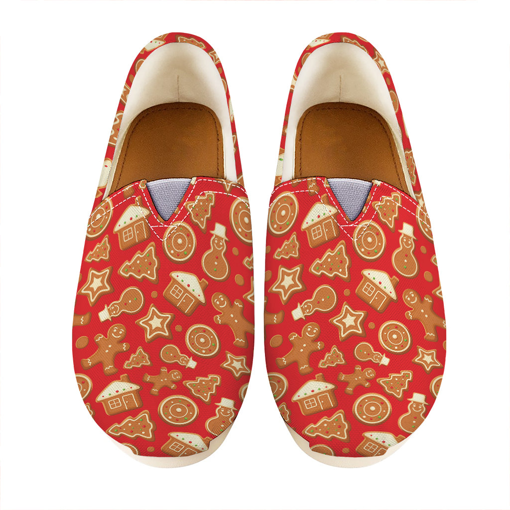 Xmas Gingerbread Pattern Print Casual Shoes