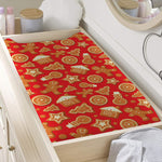 Xmas Gingerbread Pattern Print Changing Pad Cover