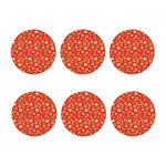 Xmas Gingerbread Pattern Print Coaster Set