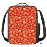Xmas Gingerbread Pattern Print Crossbody Lunch Bag