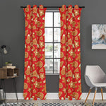 Xmas Gingerbread Pattern Print Curtain
