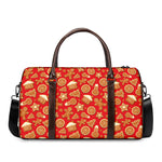Xmas Gingerbread Pattern Print Duffle Bag