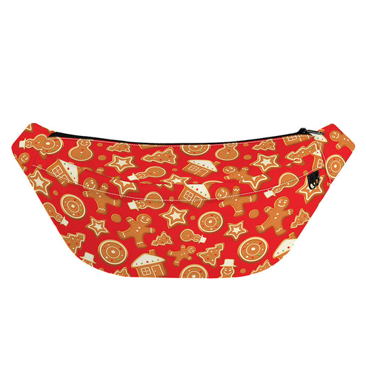 Xmas Gingerbread Pattern Print Fanny Pack