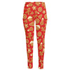 Xmas Gingerbread Pattern Print High-Waisted Pocket Leggings