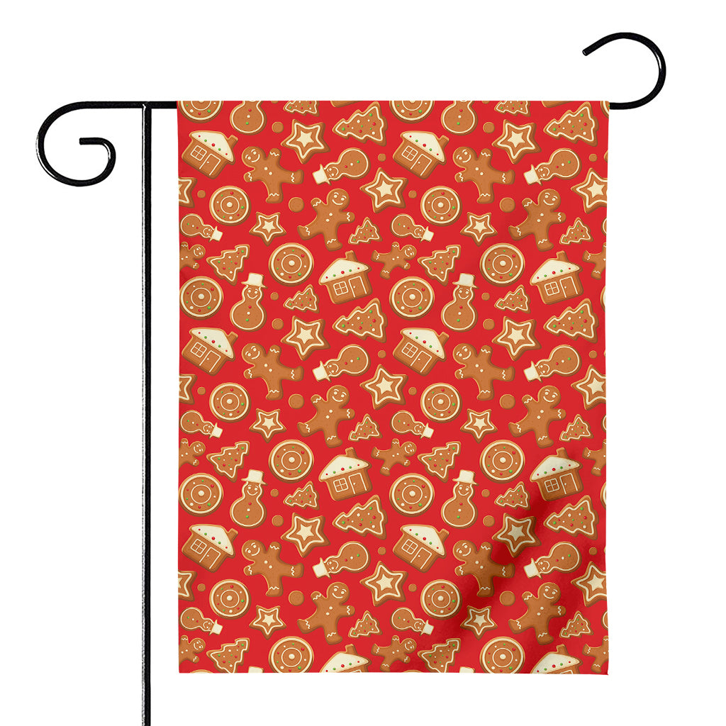 Xmas Gingerbread Pattern Print House Flag