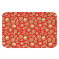 Xmas Gingerbread Pattern Print Indoor Door Mat