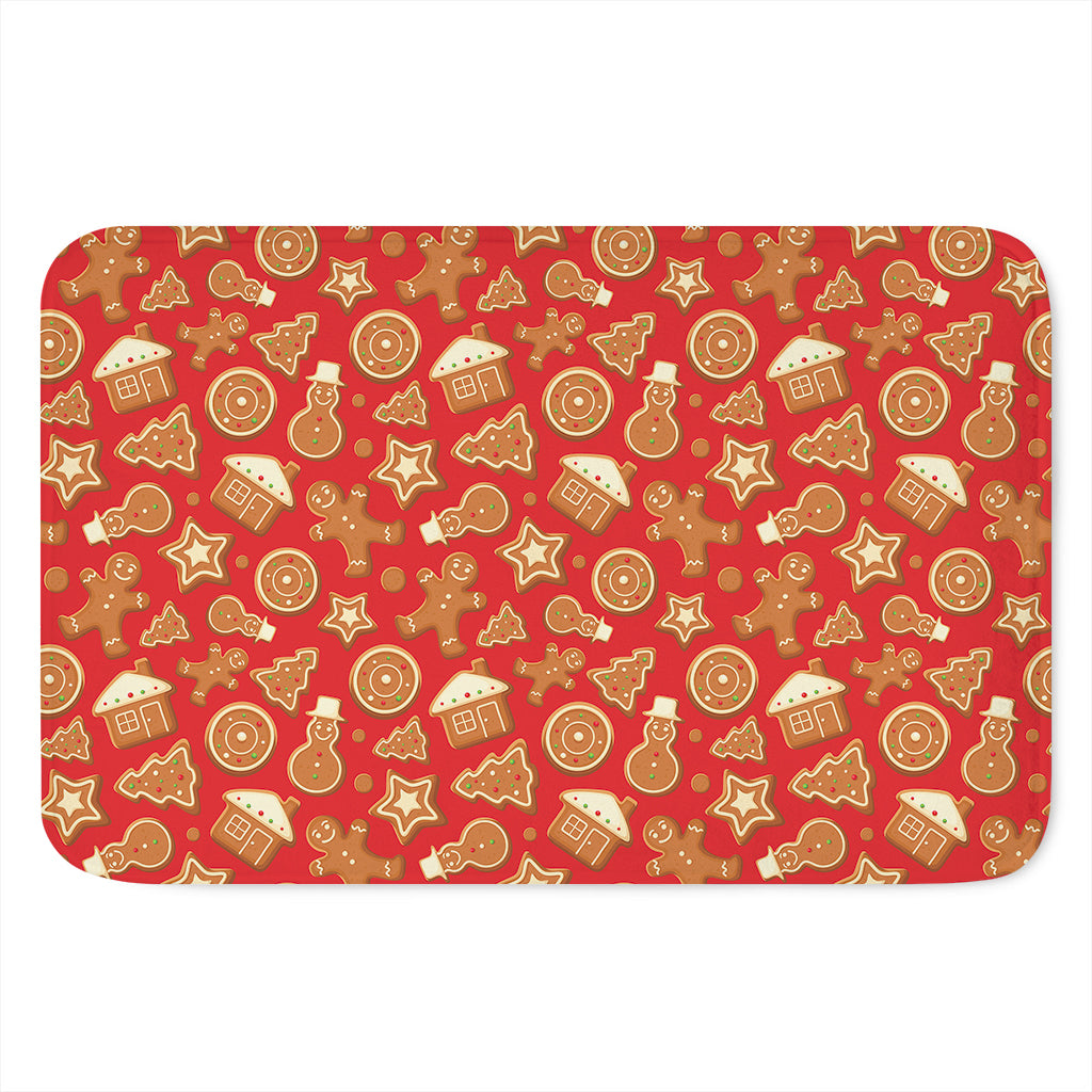 Xmas Gingerbread Pattern Print Indoor Door Mat
