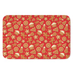 Xmas Gingerbread Pattern Print Indoor Door Mat