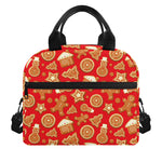 Xmas Gingerbread Pattern Print Insulated Lunch Bag