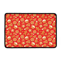 Xmas Gingerbread Pattern Print Kitchen Mat