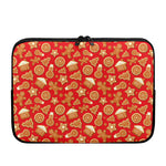 Xmas Gingerbread Pattern Print Laptop Sleeve