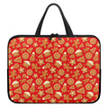 Xmas Gingerbread Pattern Print Laptop Sleeve With Handle