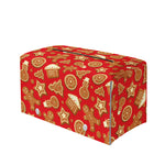 Xmas Gingerbread Pattern Print Leather Tissue Box Cover
