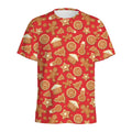 Xmas Gingerbread Pattern Print Men's Athletic T-Shirt