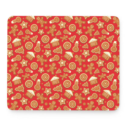 Xmas Gingerbread Pattern Print Mouse Pad