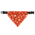 Xmas Gingerbread Pattern Print Over The Collar Dog Bandana