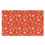 Xmas Gingerbread Pattern Print Polyester Doormat