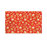 Xmas Gingerbread Pattern Print Polyester Flag