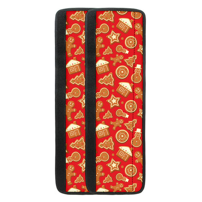 Xmas Gingerbread Pattern Print Refrigerator Handle Covers