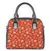 Xmas Gingerbread Pattern Print Shoulder Handbag