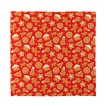 Xmas Gingerbread Pattern Print Silk Bandana