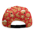 Xmas Gingerbread Pattern Print Snapback Cap