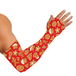 Xmas Gingerbread Pattern Print Sun Protection Arm Sleeves