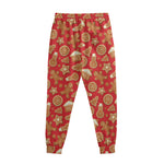 Xmas Gingerbread Pattern Print Sweatpants