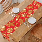 Xmas Gingerbread Pattern Print Table Runner