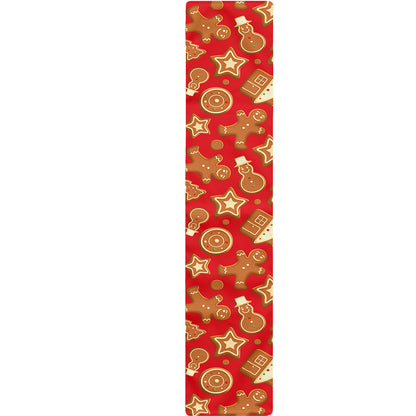 Xmas Gingerbread Pattern Print Table Runner