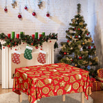 Xmas Gingerbread Pattern Print Tablecloth