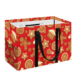 Xmas Gingerbread Pattern Print Utility Tote Bag