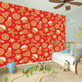 Xmas Gingerbread Pattern Print Wall Sticker