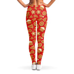 Xmas Gingerbread Pattern Print Women's Leggings