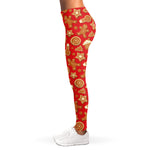 Xmas Gingerbread Pattern Print Women's Leggings