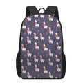 Xmas Llama Pattern Print 17 Inch Backpack