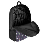 Xmas Llama Pattern Print 17 Inch Backpack
