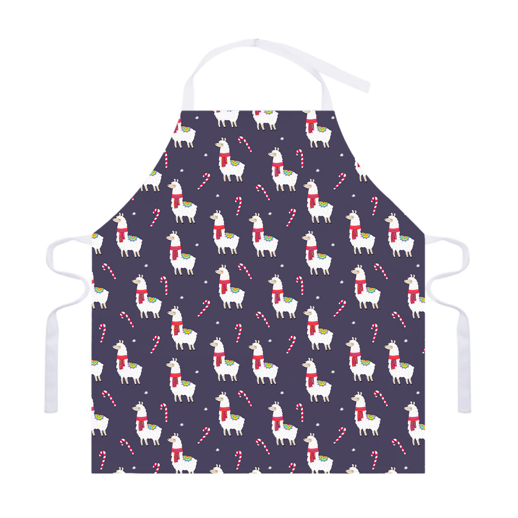 Xmas Llama Pattern Print Adjustable Apron