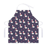 Xmas Llama Pattern Print Adjustable Apron