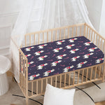 Xmas Llama Pattern Print Baby Crib Sheet
