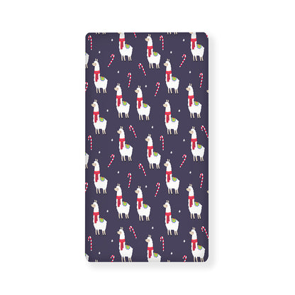 Xmas Llama Pattern Print Baby Crib Sheet