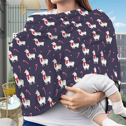 Xmas Llama Pattern Print Baby Seat Cover