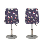 Xmas Llama Pattern Print Bar Stool Covers