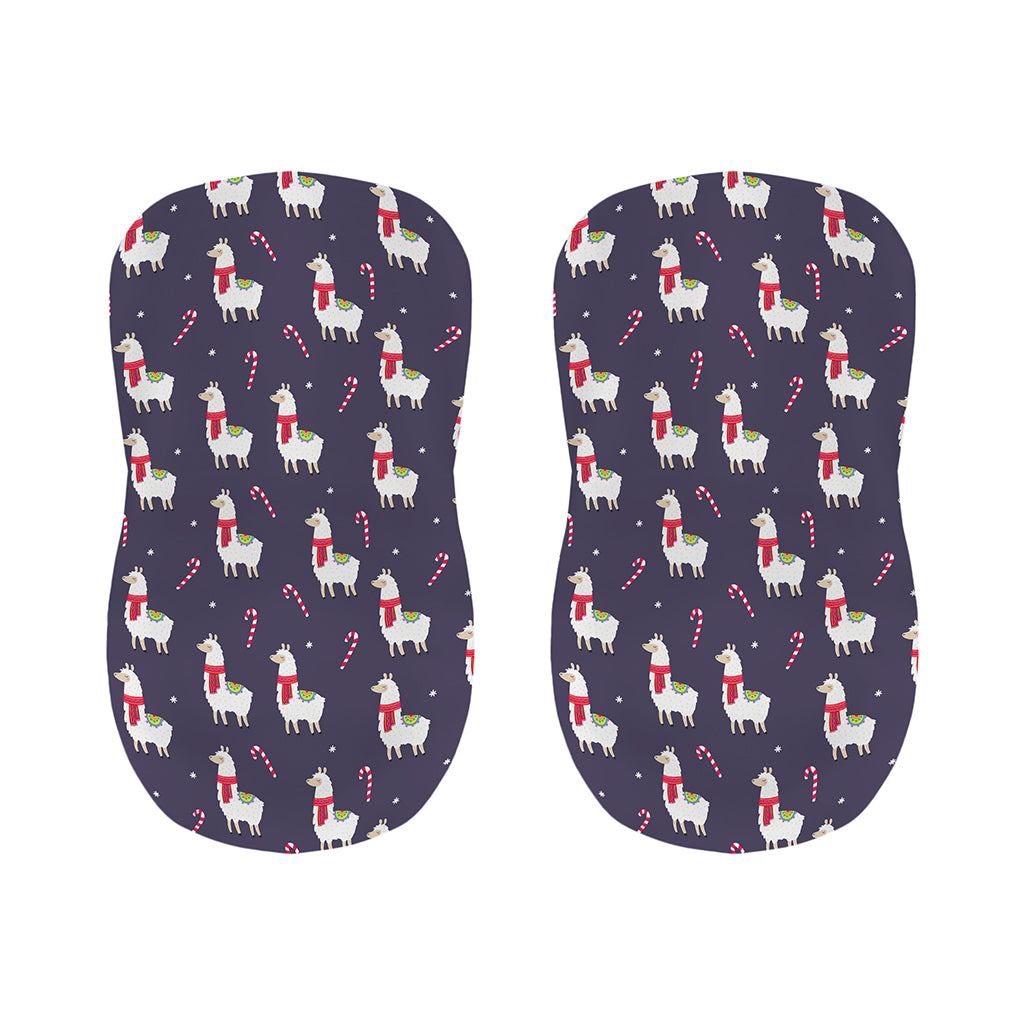 Xmas Llama Pattern Print Bar Stool Covers