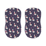 Xmas Llama Pattern Print Bar Stool Covers