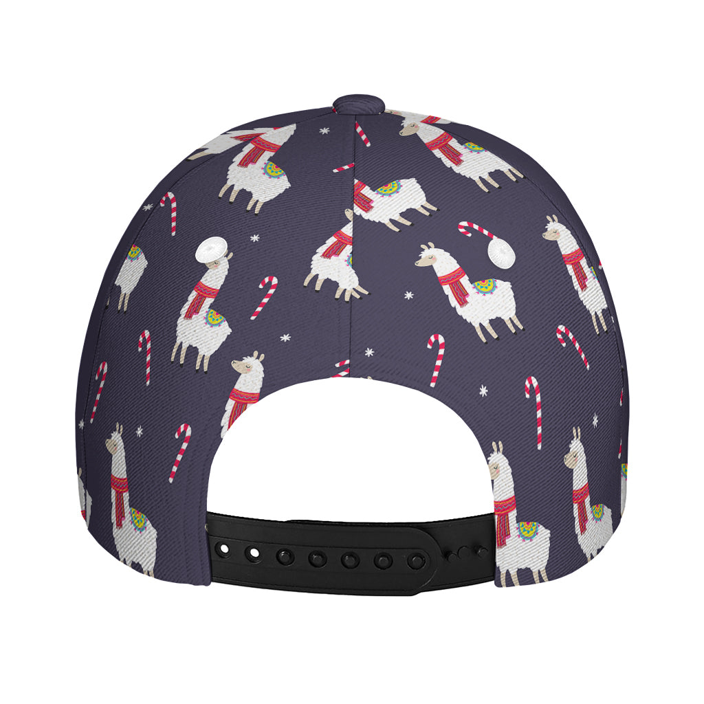 Xmas Llama Pattern Print Baseball Cap