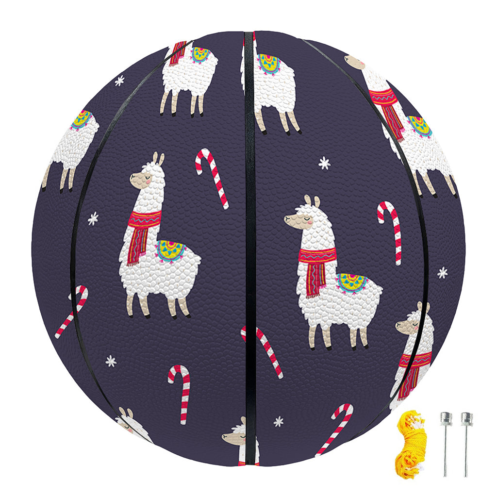 Xmas Llama Pattern Print Basketball