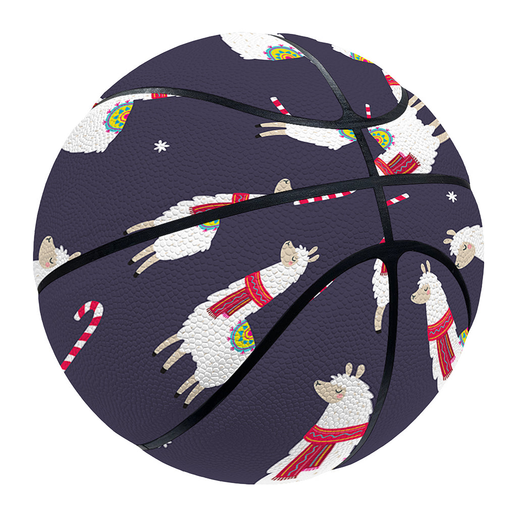 Xmas Llama Pattern Print Basketball