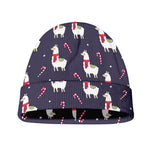 Xmas Llama Pattern Print Beanie